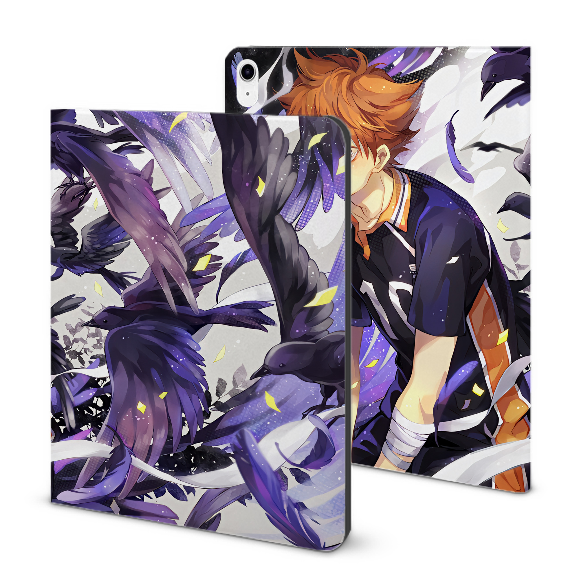 （画像用） ハイキュー!! Haikyu!! IPad ケース ブック型 PUレザー TPU 耐衝撃 軽量 薄型 ペン収納なし 全面保護 IPad 各モデル対応